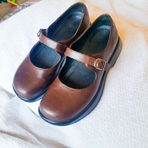 Dansko chocolate brown Mary Jane clogs